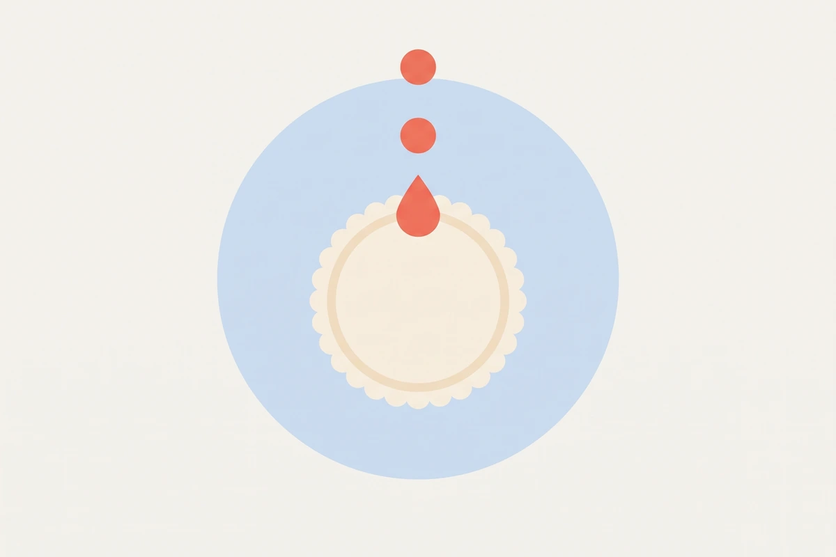 Illustration: an exfoliating pad with a drop