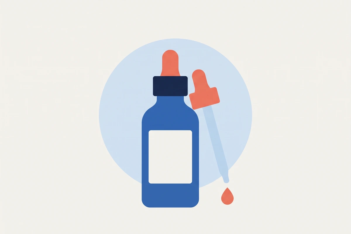 Illustration: eine Serumflasche mit Pipette
